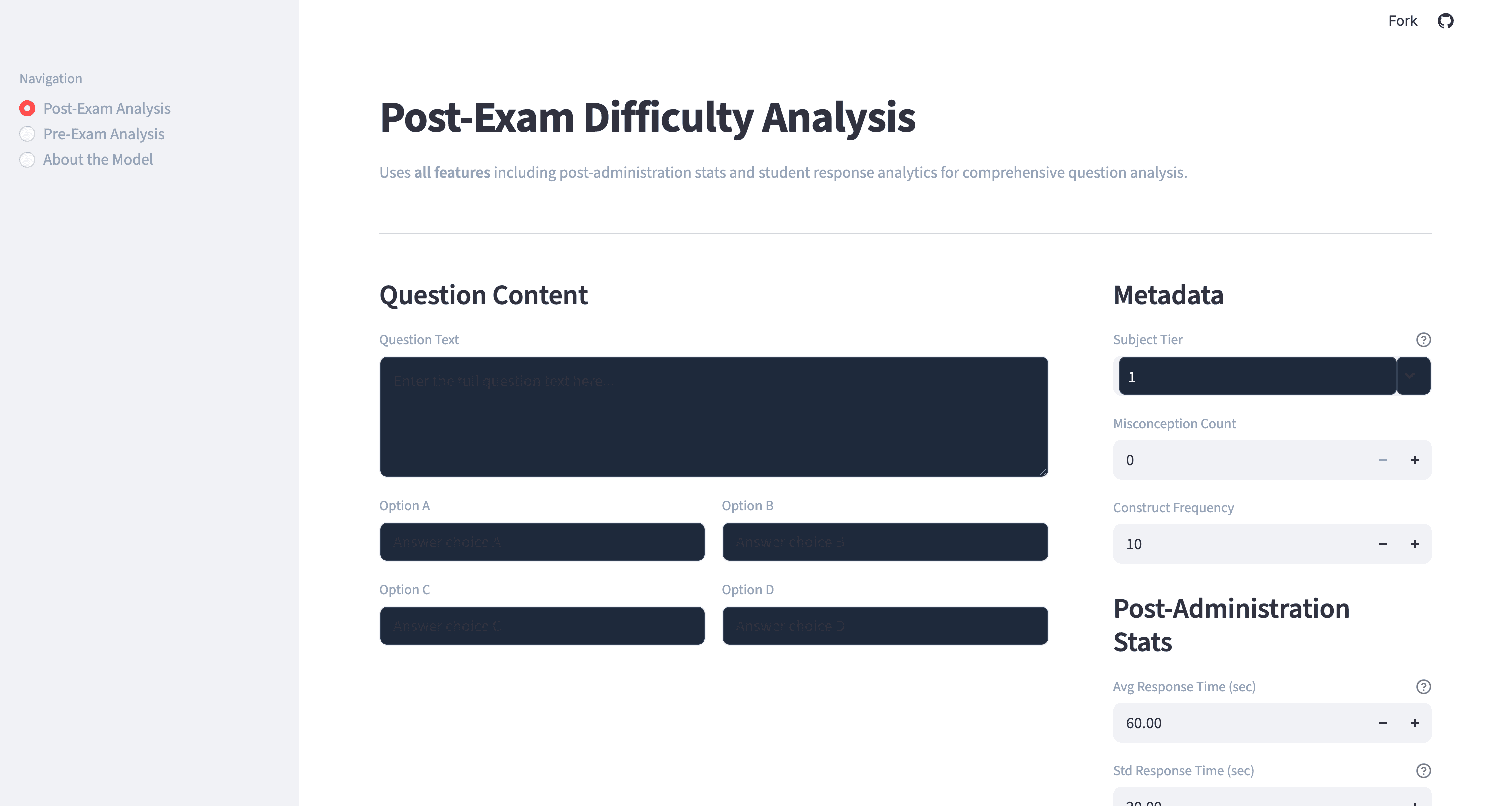 Exam Question Difficulty Predictor